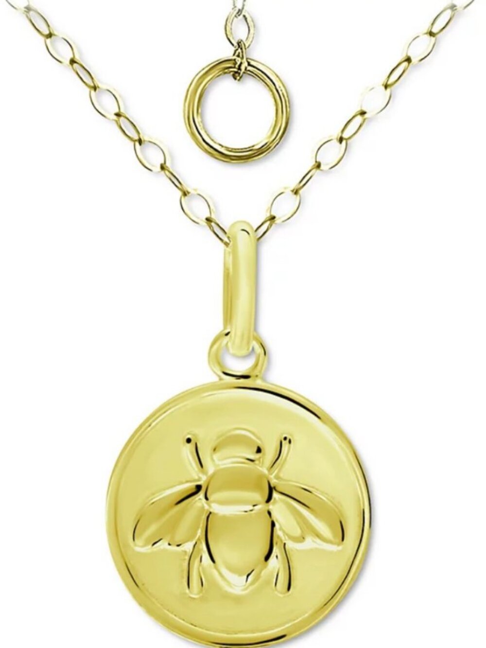 Giani Bernini Bee Disc Pendant Necklace, 16 + 2 Extender